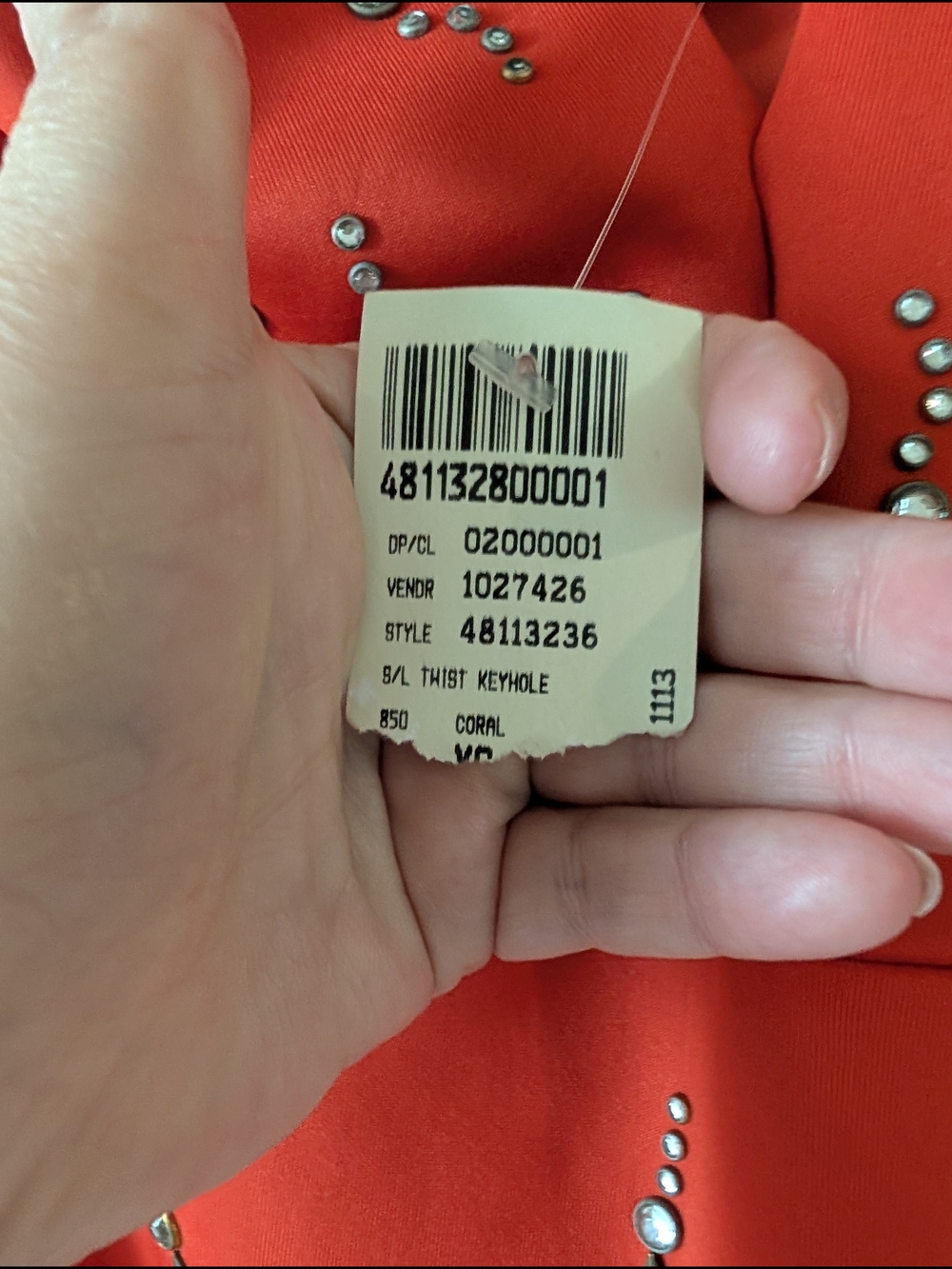 Arden B Red Halter Mini Dress with Silver And Gold Embellishments - Picture 4 of 5